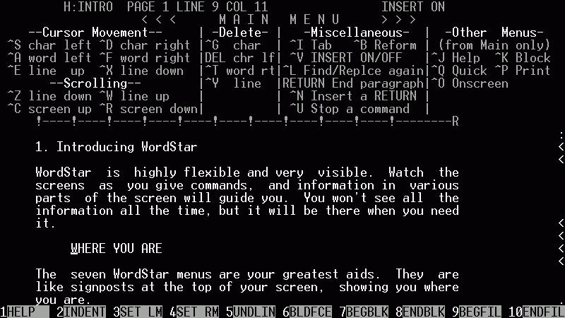 WordStar 4.0 for DOS WordStar 4.0 for DOS