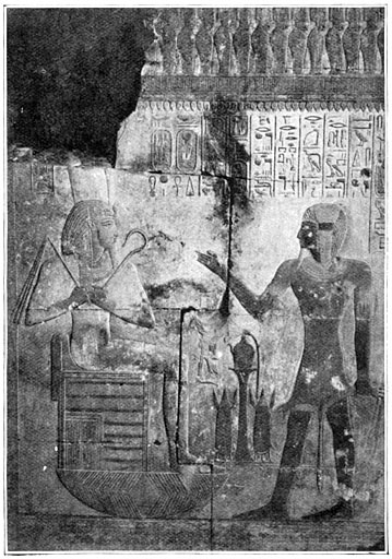 De priesterkoning, Seti&nbsp;I hulde bewijzend.