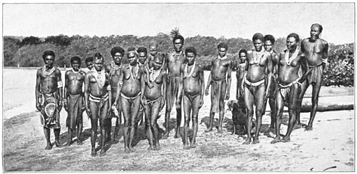 Inboorlingen van het eiland Spiritu Santo.