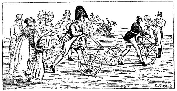  FIG. 1.&mdash;AN AQUATIC VELOCIPEDE OF 1822.