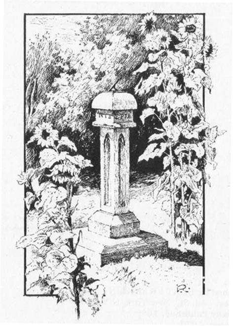 "The Dial-Stone" in the Garden, from drawing made at Abbotsford by
GEORGE REID, R.S.A.