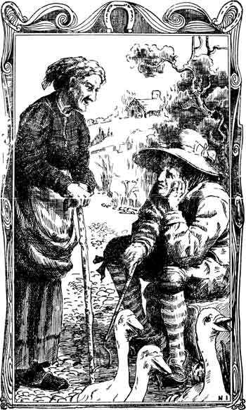 When she came near the man she stopped to ask him his
trouble.