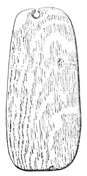 Pendant of Wood.
Length, 14 cm.