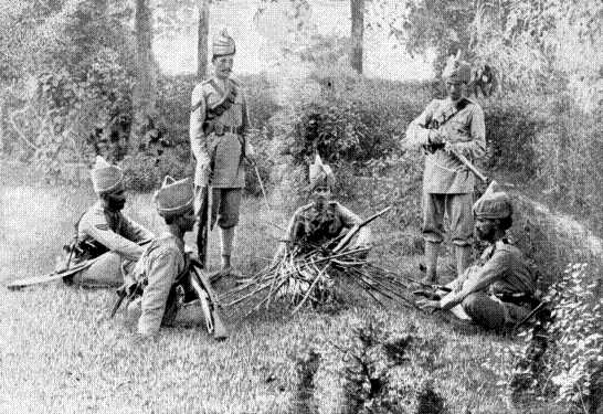 A Picquet of the Guides' Infantry bivouacking A Picquet of the Guides' Infantry bivouacking