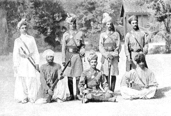 Types of men in the Guides' Cavalry, both in uniform and mufti Types of men in the Guides' Cavalry, both in uniform and mufti