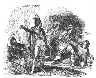 An Indian scatters gold An Indian scatters gold