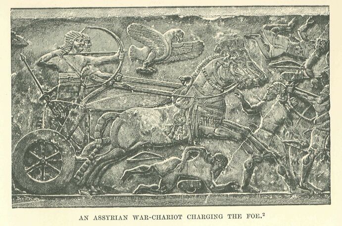 184.jpg an Assyrian War-chariot Charging the Foe