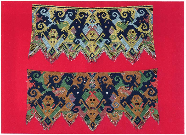 Perlenverzierungen f&uuml;r Kindertragbretter.