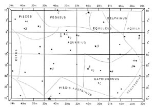 Chart No. 6.&mdash;From Right Ascension 20 Hours to 24 Hours (0 II.); Declination 10&deg; North to 30&deg; South.