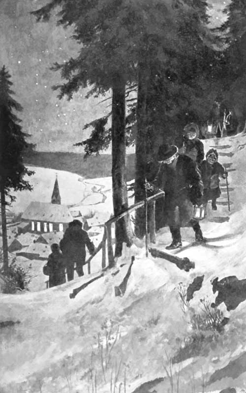 On the Way to Christmas Eve Service in
Norway.