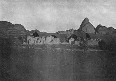 CUTTING BLOCKS OF SNOW FOR IGLOOS AT NEXT TO LAST CAMP, 89&deg; 25&acute; NORTH