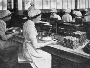  GIRLS COVERING, OR DIPPING, CREMES, ETC.
(Messrs. Cadbury Bros., Bournville.)