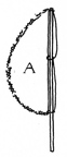 SECTION OF MALINE POMPON SHOWING METHOD OF FASTENING ON
THE WIRE