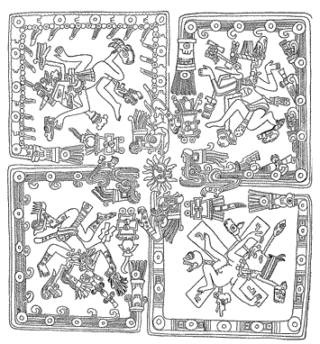 Fig. 4.&mdash;Copy of plate 43. Borgian Codex.