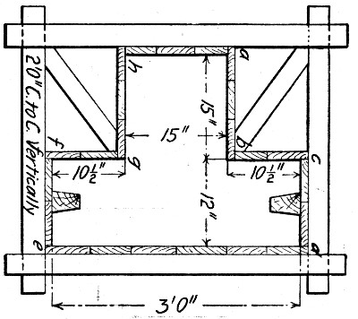 Fig. 181.&mdash;Form for T-Section Wall Column.