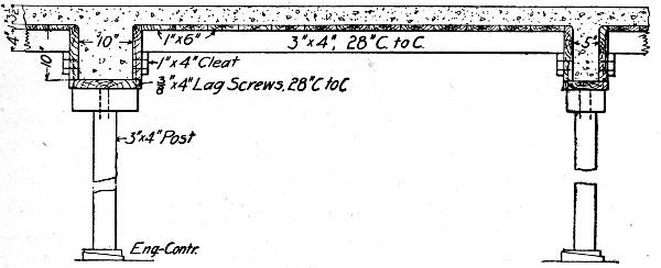 Fig. 227.&mdash;Girder and Slab Forms for 6-Story Building.