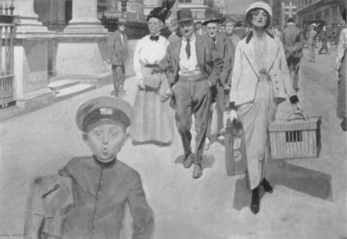 "With a basket containing Hafiz, her suit-case, and a furled umbrella
she started for her new lodgings."