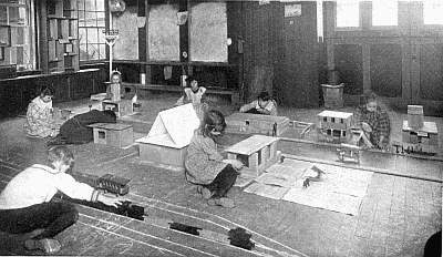 Children re-create the world as they see it with the
equipment they have at hand