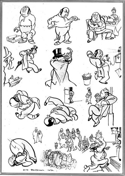 STUDIES OF A RESPECTABLE MIDDLE-AGED GENTLEMAN WEARING A NEW
WINTER VEST FOR THE FIRST TIME