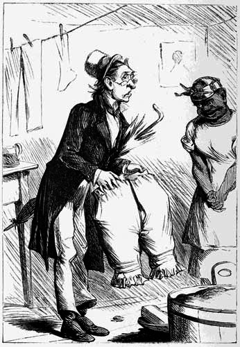 Josh Billings, remonstrating with his washerwoman