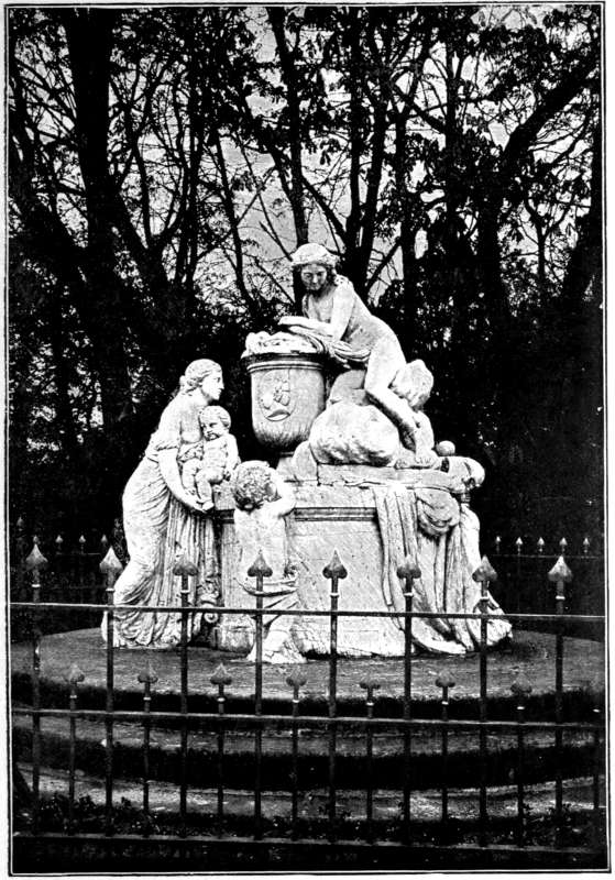 THE MEMORIAL ERECTED TO QUEEN MATILDA IN THE FRENCH GARDEN
OF CELLE.